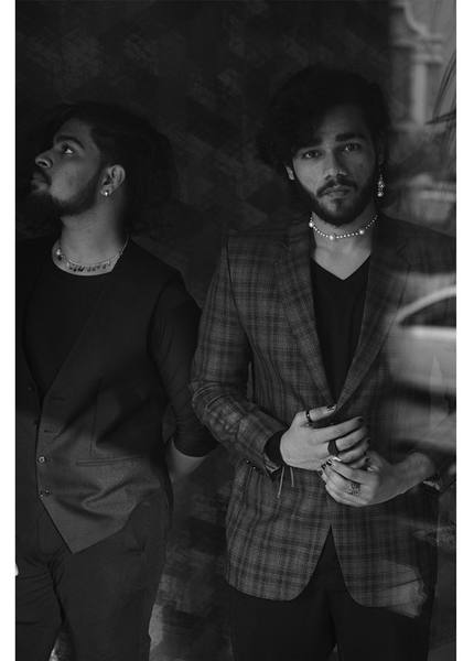 Fashion portrait — two men in suits