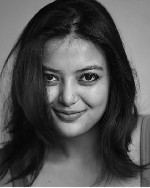 Black and white close-up portrait